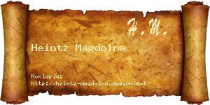 Heintz Magdolna névjegykártya